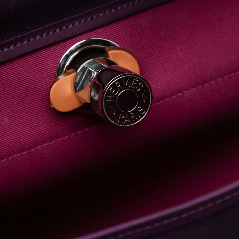 Hermès Toile Verso Herbag Zip 39 Purple Canvas Good condition - Box View