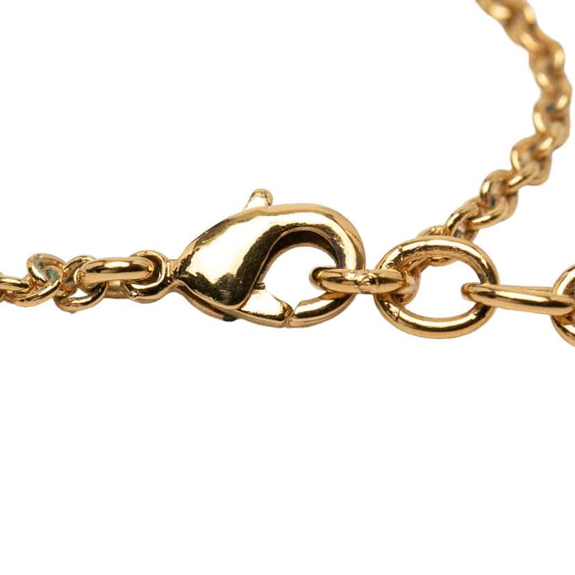 Louis Vuitton Gold Plated Essential V Necklace Gold Metal Very good condition - Box View