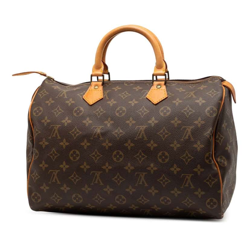 Louis Vuitton Monogram Speedy 35 Brown Good condition - Back View