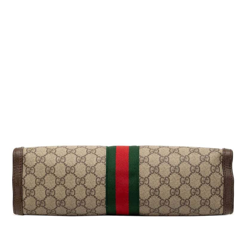 Gucci Medium GG Supreme Web Ophidia Chain Shoulder Bag Brown Canvas Good condition - Inside View