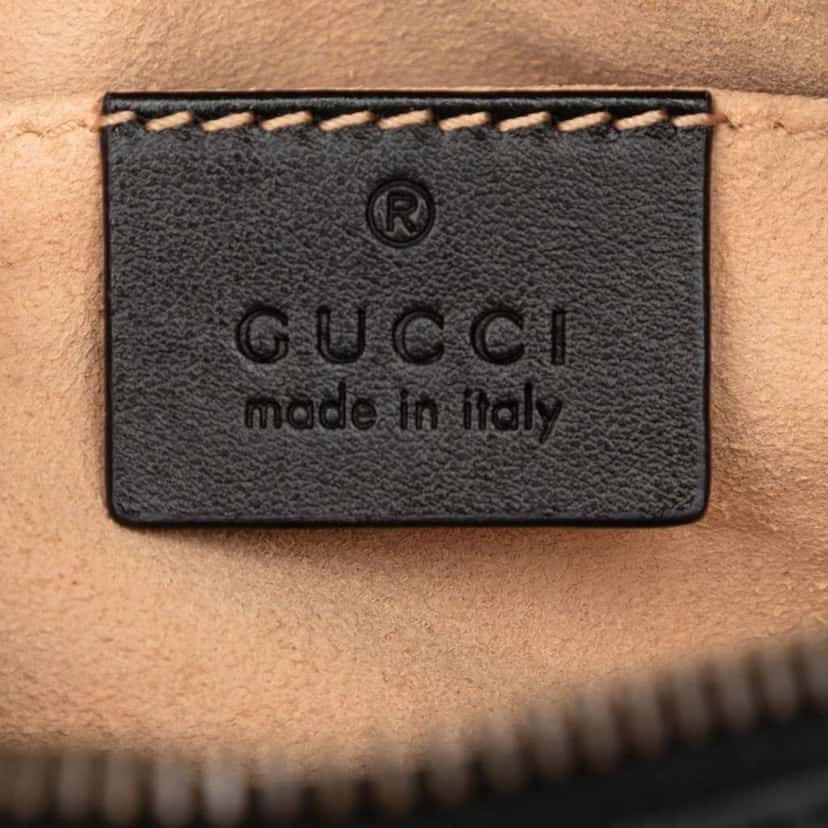 Gucci Mini GG Marmont Matelasse Leather Crossbody Black Leather Good condition - Box View