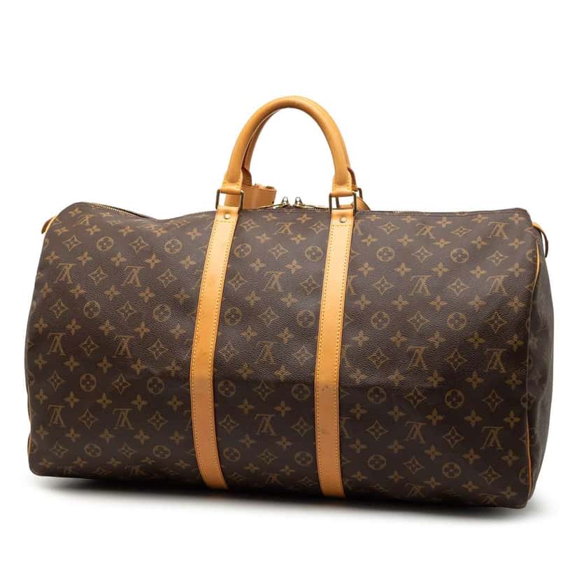 Louis Vuitton Monogram Keepall 55 Brown Good condition - Back View