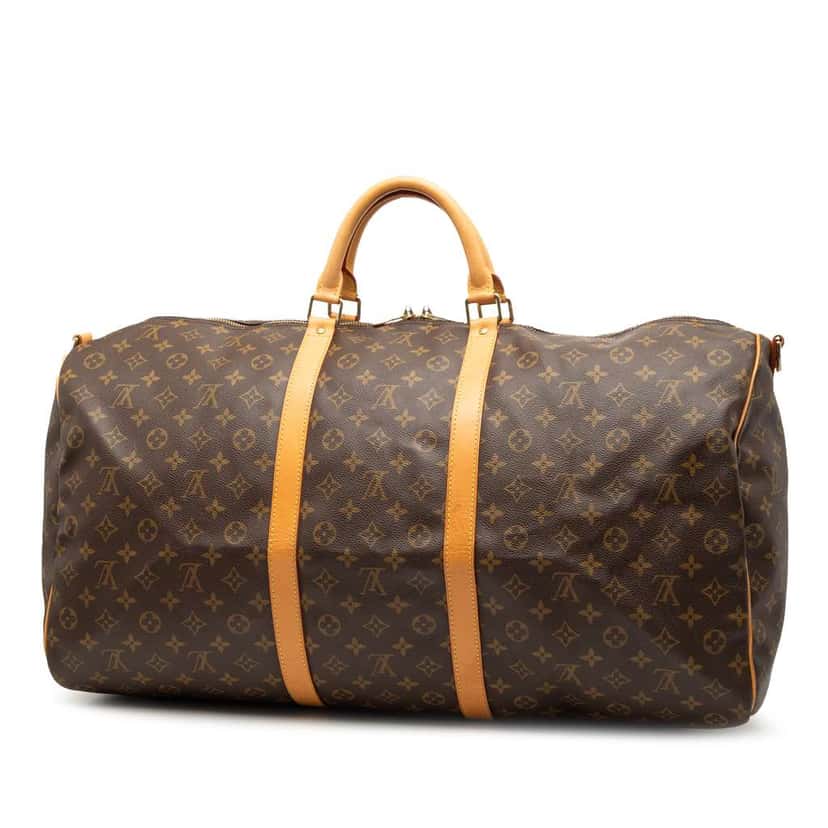 Louis Vuitton Monogram Keepall Bandouliere 60 Brown Good condition - Back View