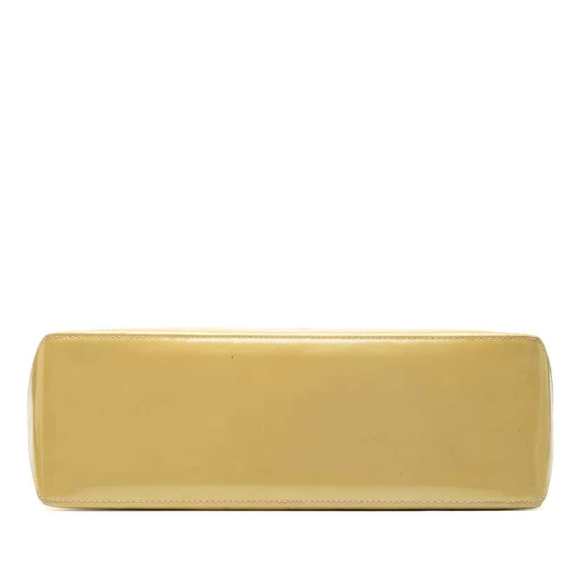 Louis Vuitton Monogram Vernis Wilshire MM Yellow Leather Good condition - Inside View