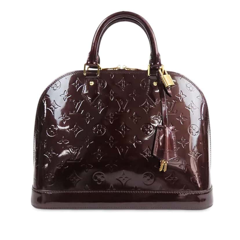 Louis Vuitton Monogram Vernis Alma PM Purple Leather Good condition - Front View