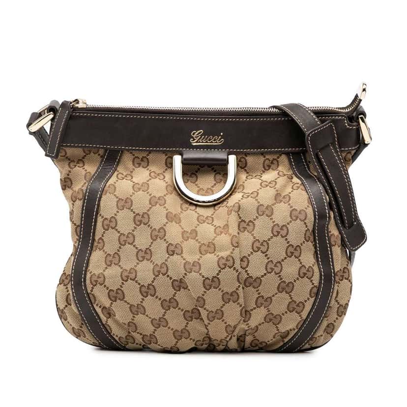 Gucci GG Canvas Abbey D Ring Crossbody Brown Canvas Very good condition - Front View