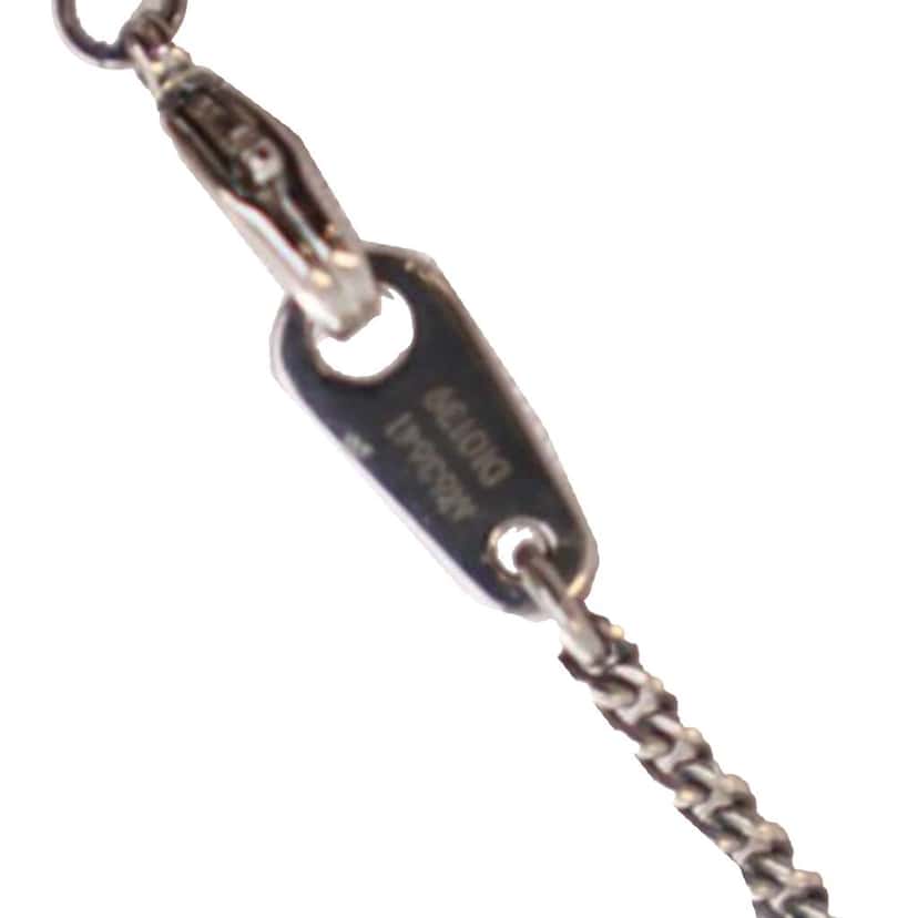 Louis Vuitton Silver Plated Monogram Eclipse Charms Necklace Silver Metal Good condition - Back View