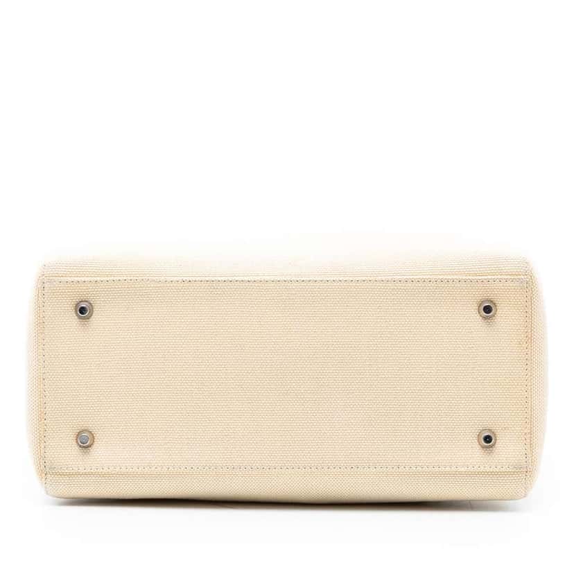 Dior Medium Canvas Lady Dior White Canvas Good condition - Inside View
