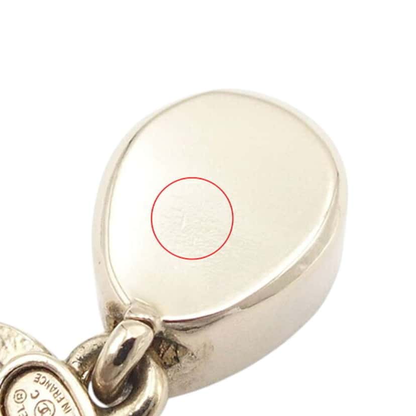 Chanel CC Gold Plated Crystal Drop Push Back Earrings Gold Metal Good condition - Box View