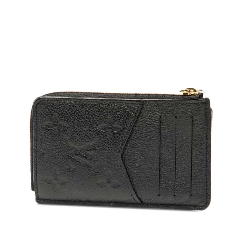 Louis Vuitton Monogram Empreinte Recto Verso Card Holder Black Leather Good condition - Back View