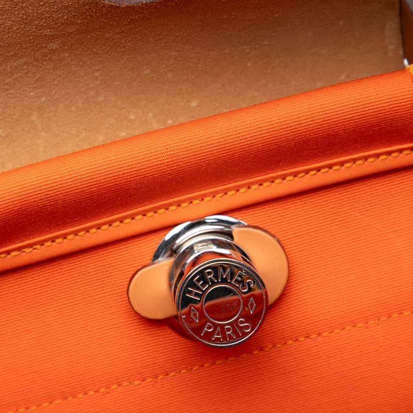 Hermès Toile Herbag Zip 31 Orange Canvas Good condition - Box View