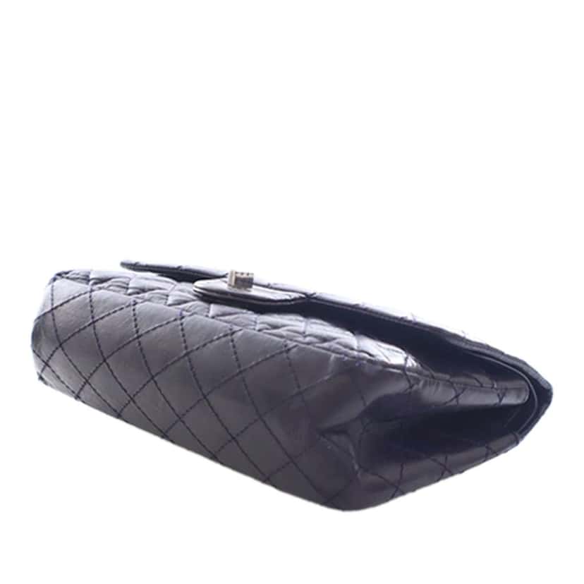 Chanel Quilted Aged Calfskin Reissue 2.55 Double Flap 225 Purple Leather Good condition - Box View