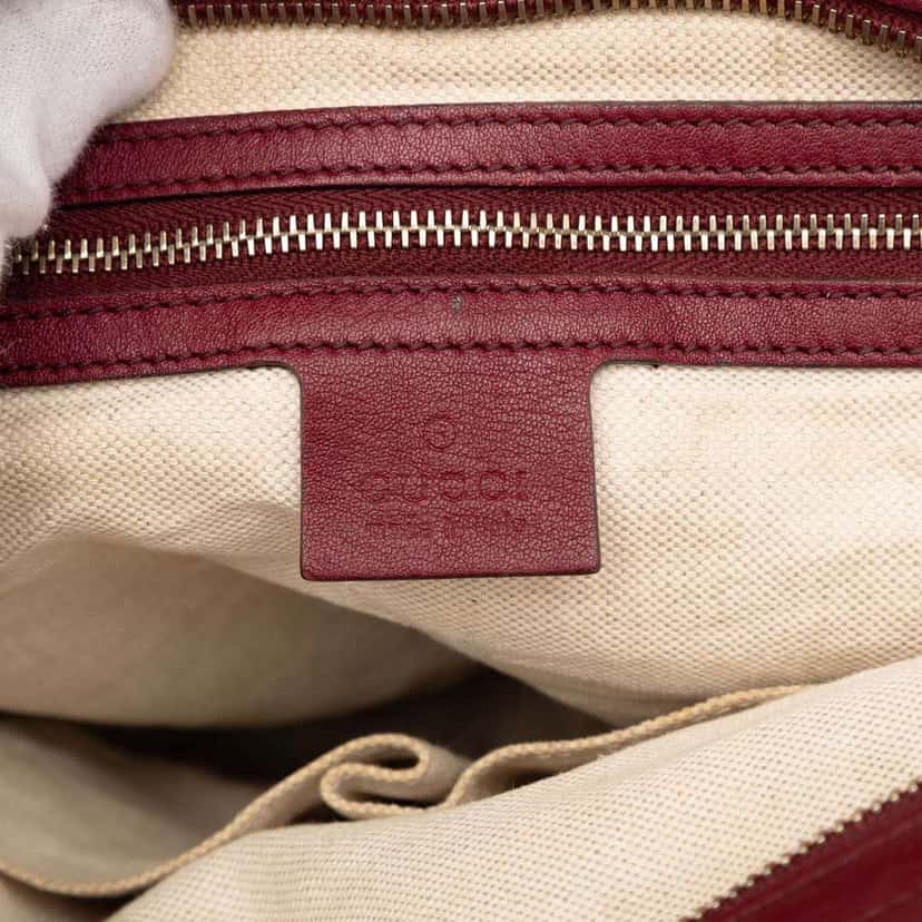 Gucci Guccissima Bree Tote Red Leather Good condition - Box View