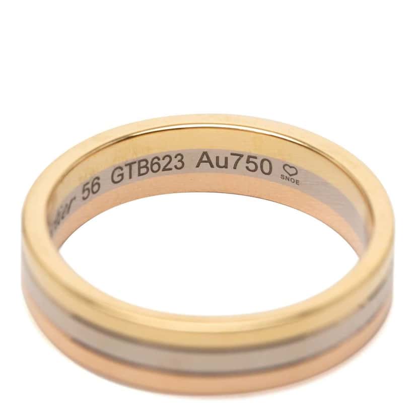 Cartier 18K Tricolor Gold Vendome Louis Cartier Wedding Band Gold Metal Good condition - Box View