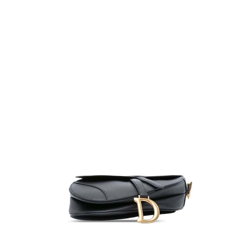 Dior Grained Calfskin Saddle Bag Black Leather Good condition - Inside View