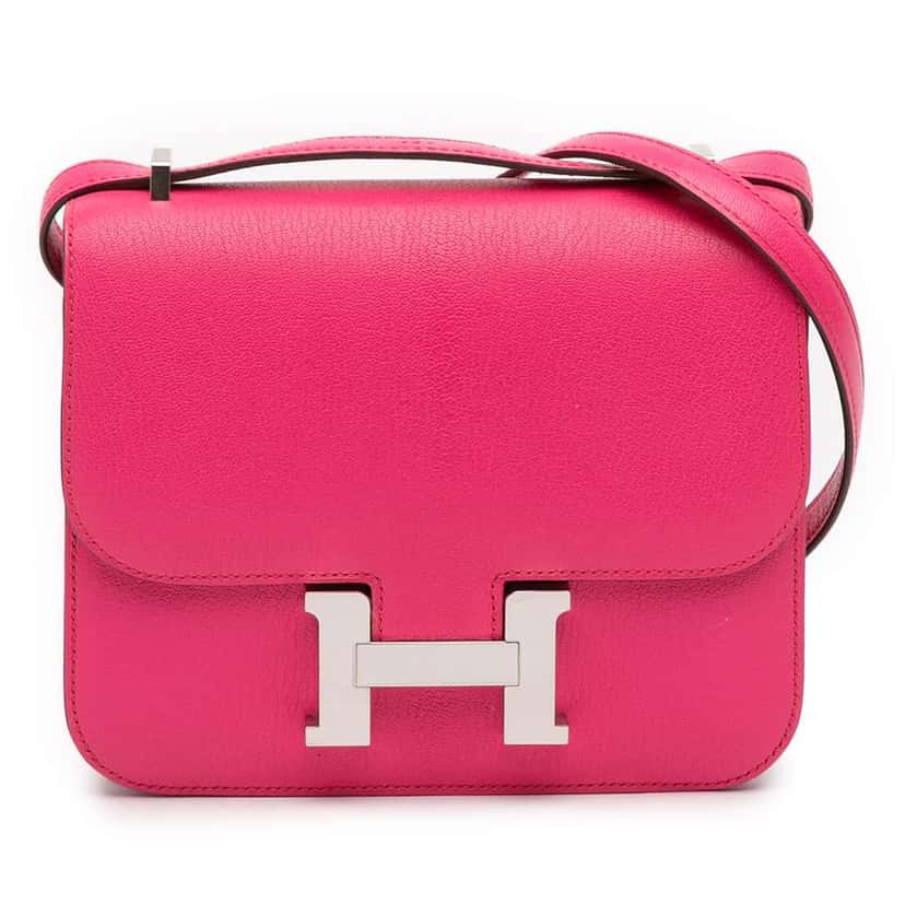 Hermès Mini Chevre Mysore Constance 18 Pink Leather Very good condition - Front View