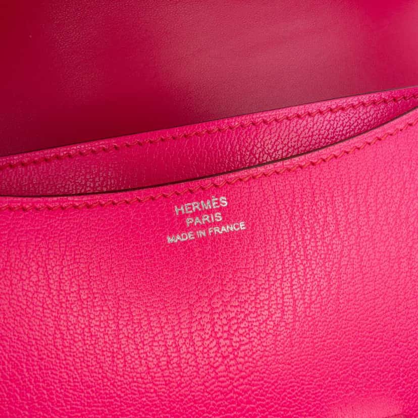 Hermès Mini Chevre Mysore Constance 18 Pink Leather Very good condition - Box View