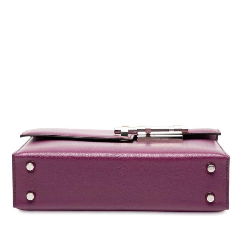 Hermès Mini Chevre Mysore Verrou Chaine Purple Leather Good condition - Inside View