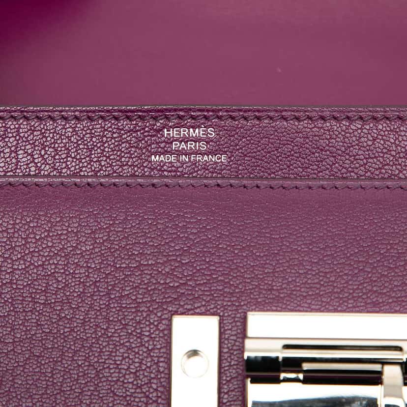 Hermès Mini Chevre Mysore Verrou Chaine Purple Leather Good condition - Box View