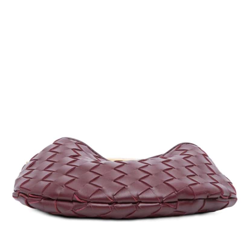 Bottega Veneta Baby Lambskin Intrecciato Sardine Satchel Red Leather Good condition - Inside View