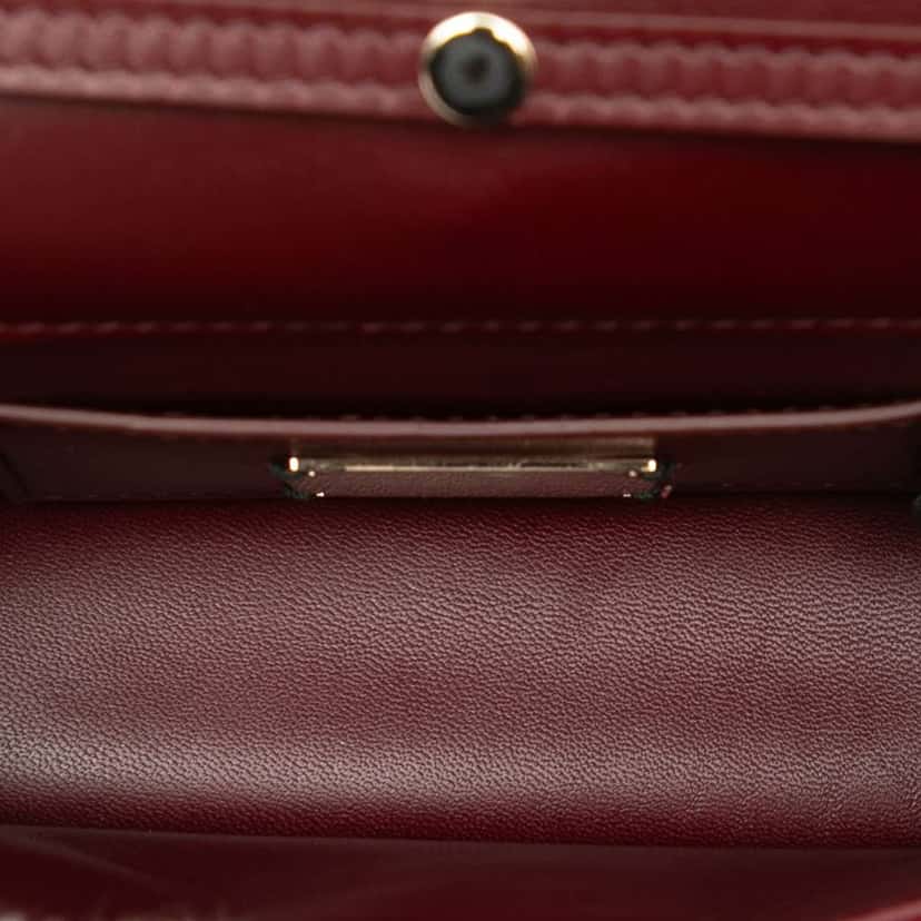 Bvlgari Mini Quilted Calfskin Diamond Blast Serpenti Forever Crossbody Red Leather Good condition - Model View