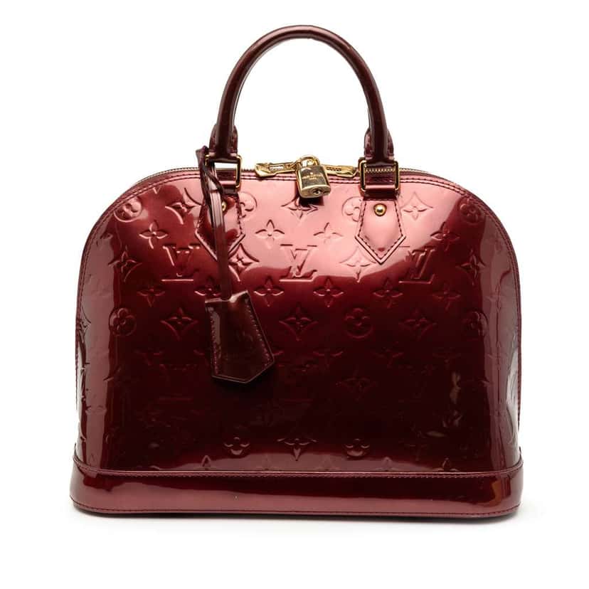 Louis Vuitton Monogram Vernis Alma PM Red Leather Good condition - Front View