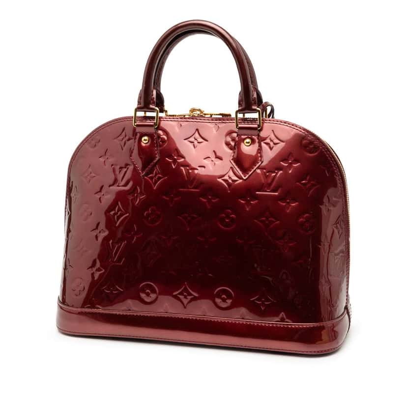 Louis Vuitton Monogram Vernis Alma PM Red Leather Good condition - Back View