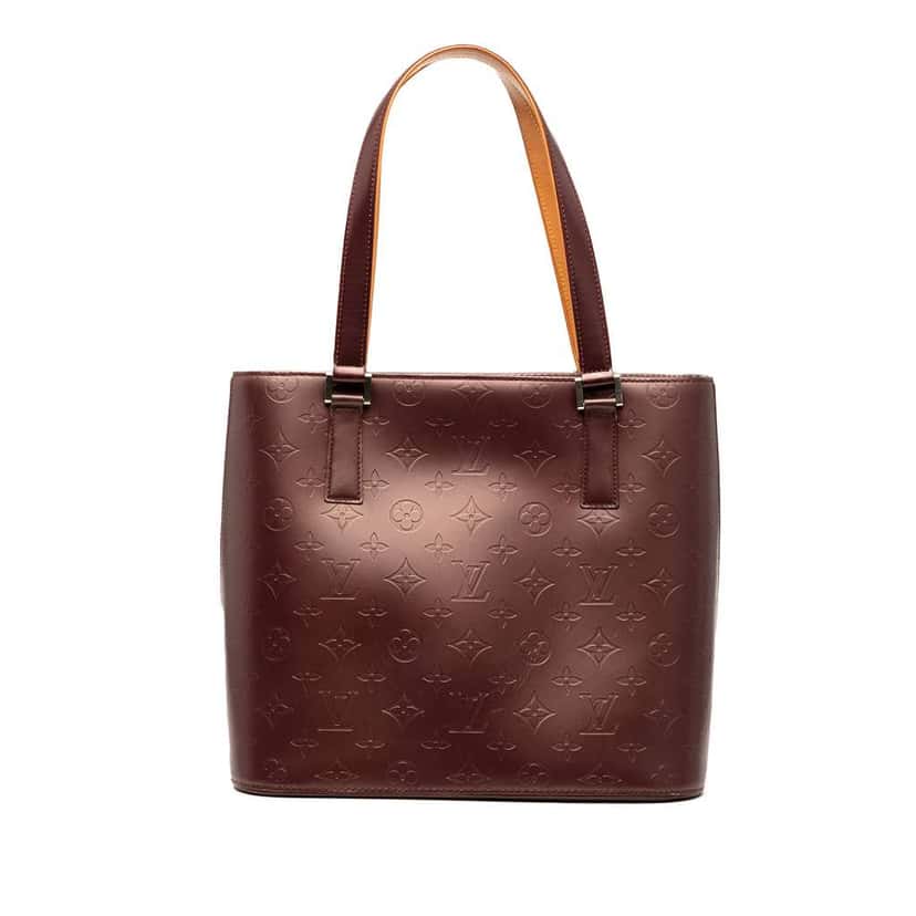 Louis Vuitton Monogram Mat Stockton Red Leather Good condition - Front View