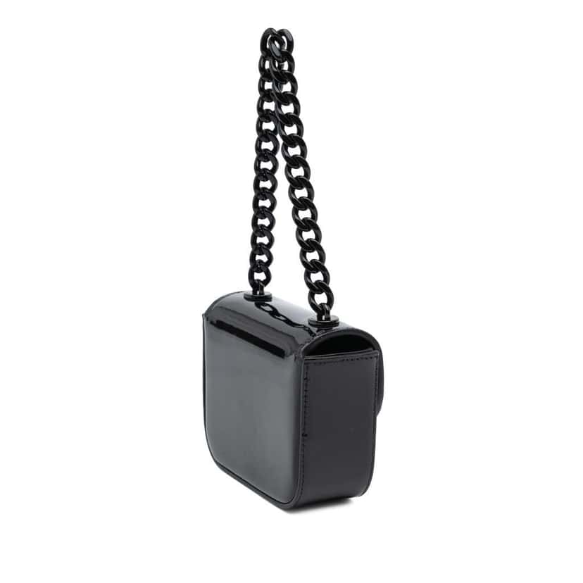 Celine Mini Patent Claude Chain Handbag Black Leather Good condition - Back View