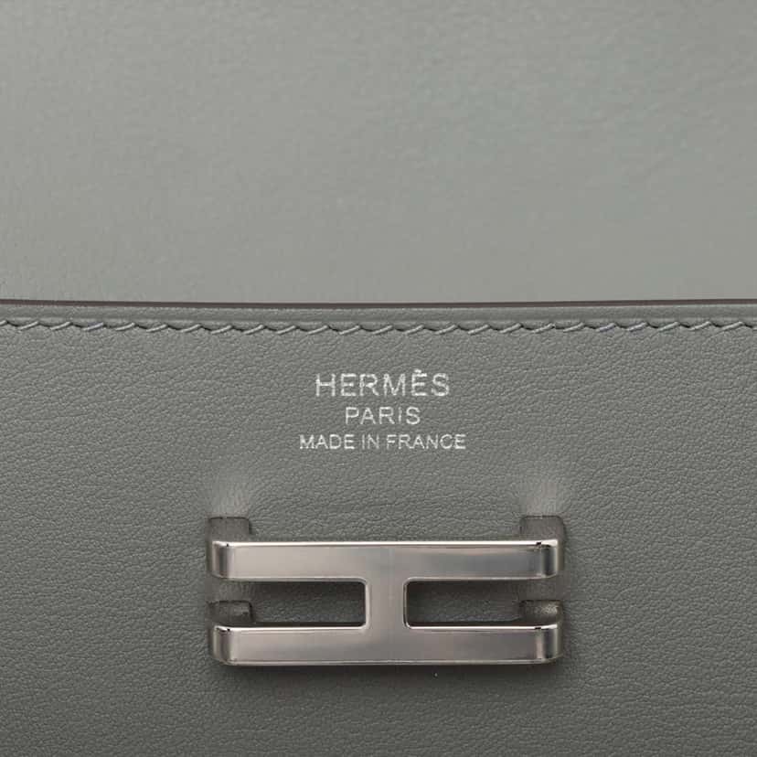 Hermès Swift Elan Pocket 24 Belt Bag Grey Leather Good condition - Box View
