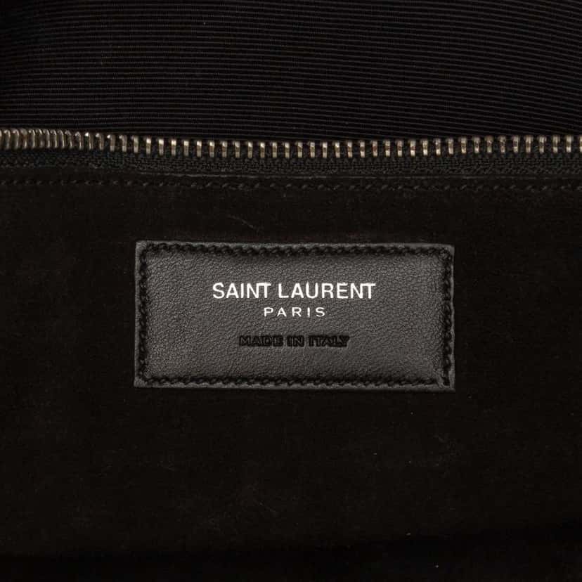 Saint Laurent Medium Croc Embossed Leather Monogram Universite Crossbody Black Leather Good condition - Box View