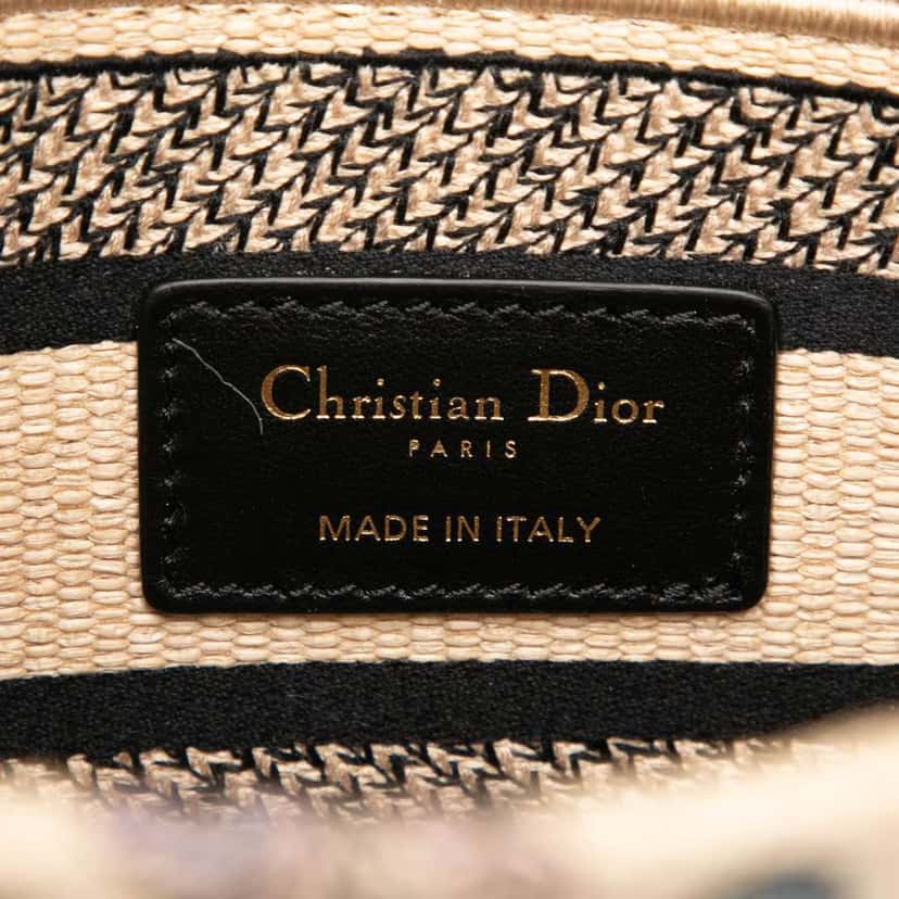 Dior Medium Embroidered Canvas Lady D Lite Brown Canvas Good condition - Box View