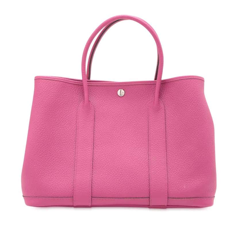 Hermès Country Garden Party 36 Pink Leather Good condition - Front View