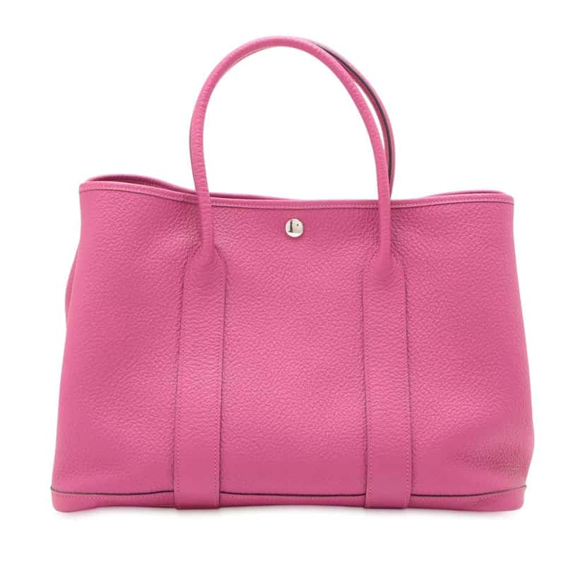 Hermès Country Garden Party 36 Pink Leather Good condition - Back View