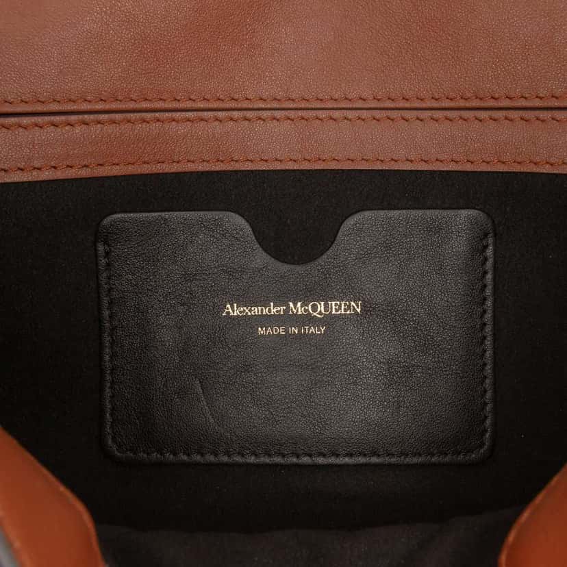 Alexander Mcqueen Medium Leather The Story Shoulder Bag Brown Leather Good condition - Box View