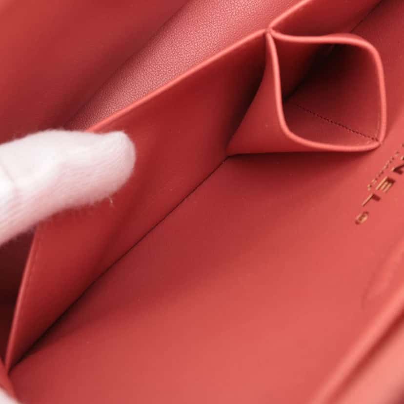 Chanel Medium Classic Caviar Double Flap Pink Leather Good condition - Box View