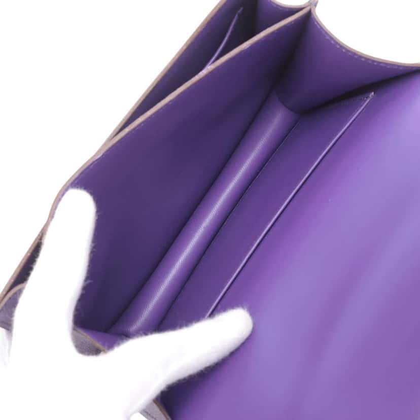 Hermès Mini Epsom Constance III 18 Purple Leather Good condition - Inside View