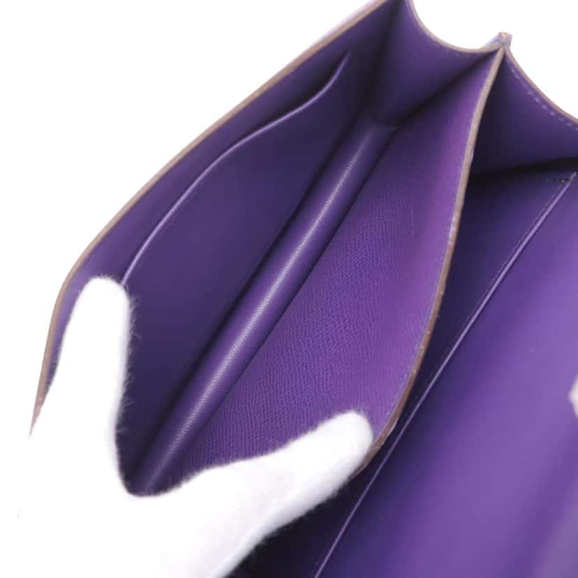 Hermès Mini Epsom Constance III 18 Purple Leather Good condition - Model View