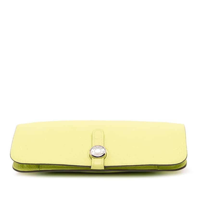 Hermès Togo Dogon Duo Wallet GM Yellow Leather Good condition - Inside View