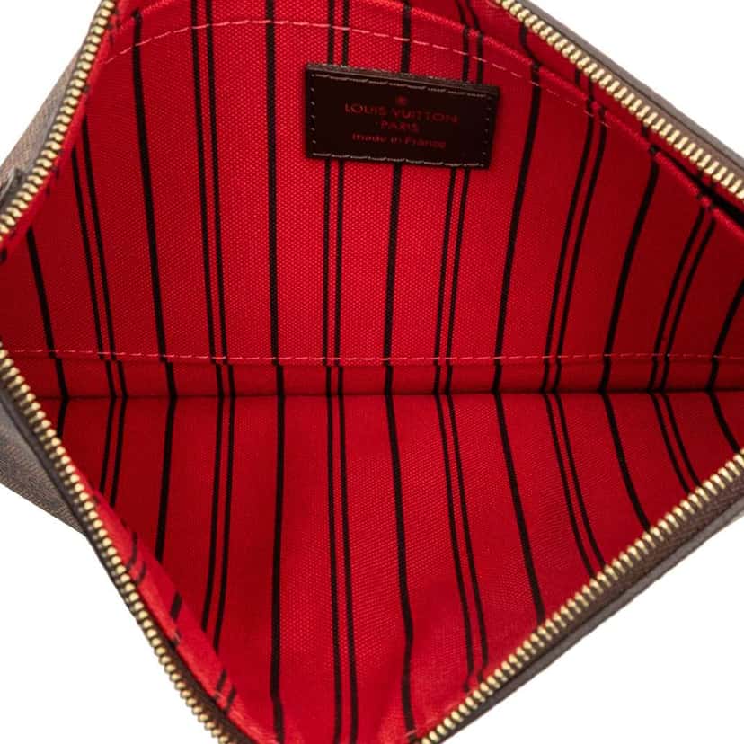 Louis Vuitton Damier Ebene Neverfull MM Pouch Brown Good condition - Model View