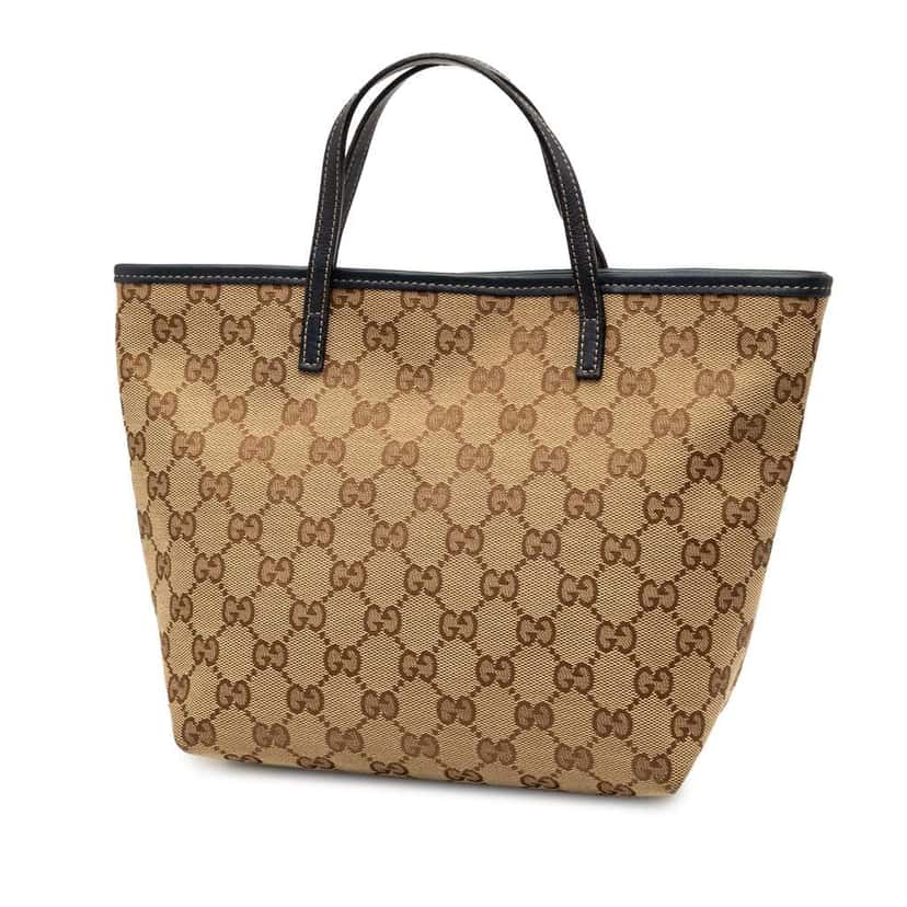 Gucci GG Canvas Zoo Handbag Brown Canvas Good condition - Back View