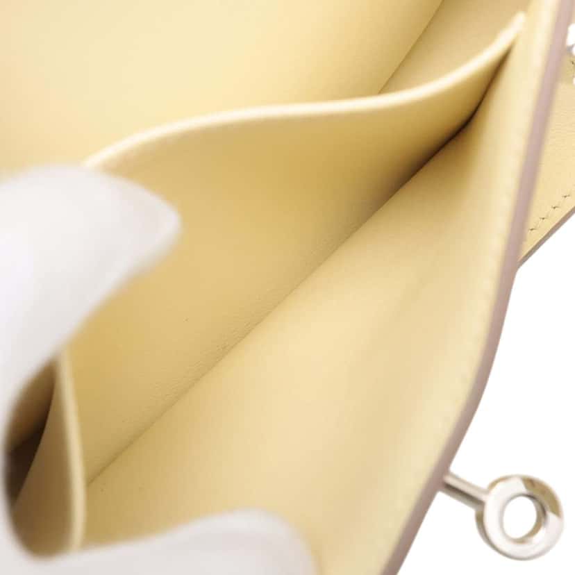 Hermès Mini Swift Jypsiere Yellow Leather Good condition - Inside View