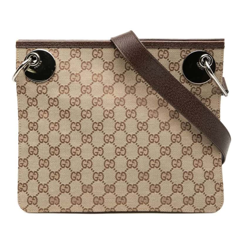 Gucci GG Canvas Eclipse Crossbody Brown Canvas Good condition - Front View