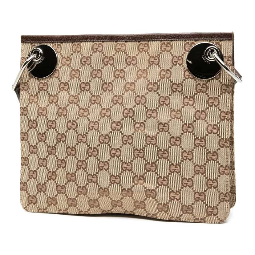 Gucci GG Canvas Eclipse Crossbody Brown Canvas Good condition - Back View