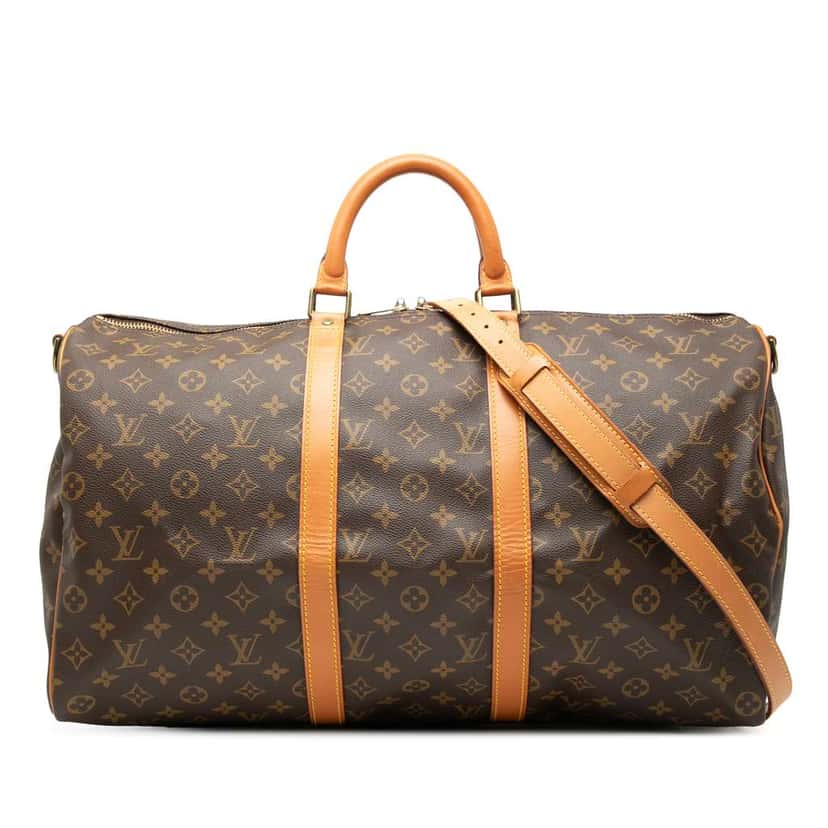 Louis Vuitton Monogram Keepall Bandouliere 50 Brown Good condition - Front View
