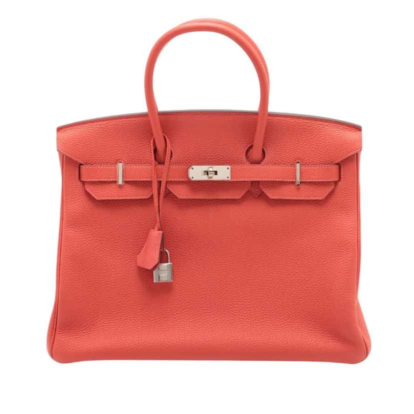Hermès Togo Birkin Retourne 35 Red Leather Good condition - Front View