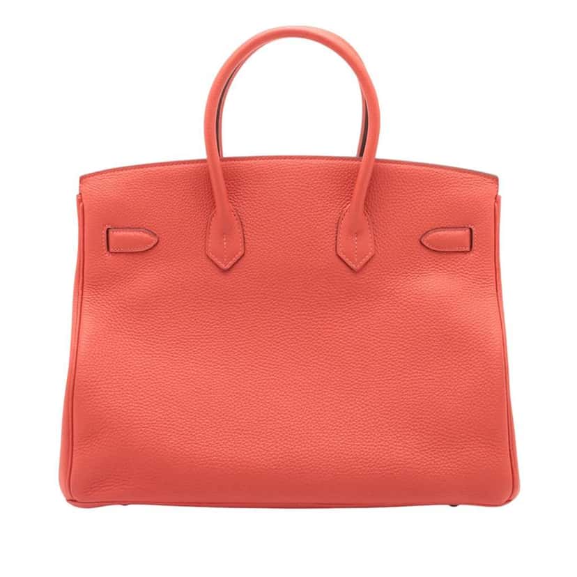 Hermès Togo Birkin Retourne 35 Red Leather Good condition - Back View