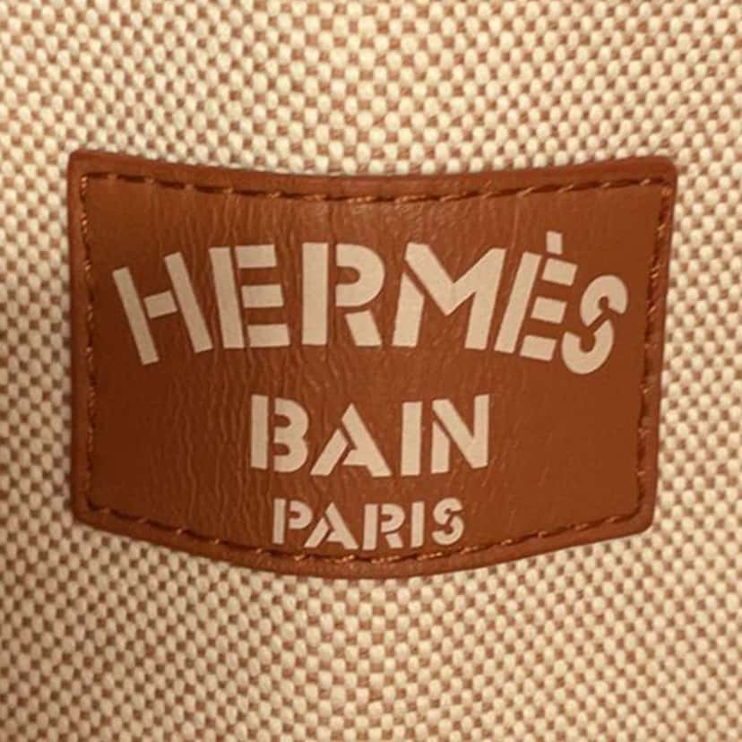 Hermès Toile Escale a la Plage Beach Bag Brown Canvas Good condition - Box View