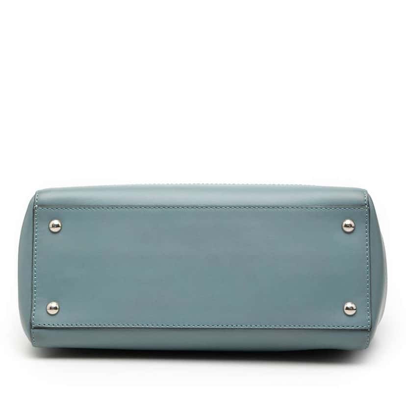 Fendi Medium Leather DotCom Satchel Blue Leather Very good condition - Inside View