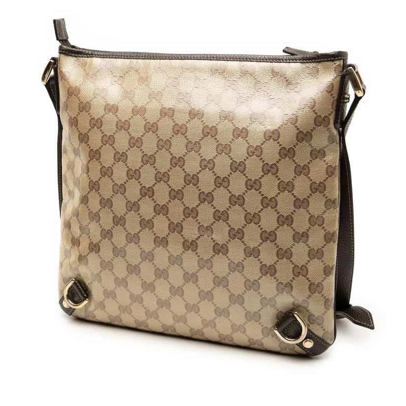 Gucci GG Crystal Abbey D Ring Crossbody Brown Canvas Very good condition - Back View